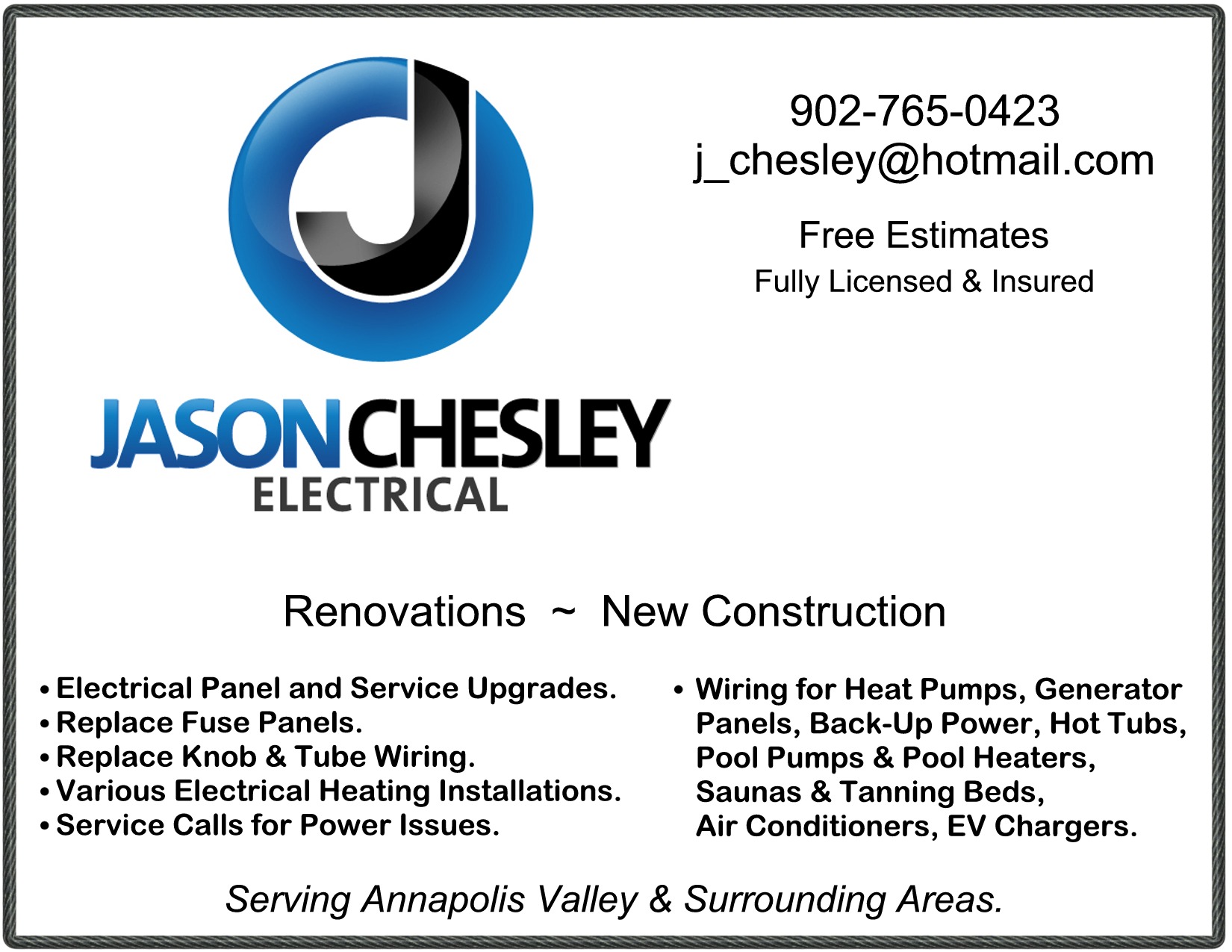 Jason Chesley Electrical Feb 13 2023
