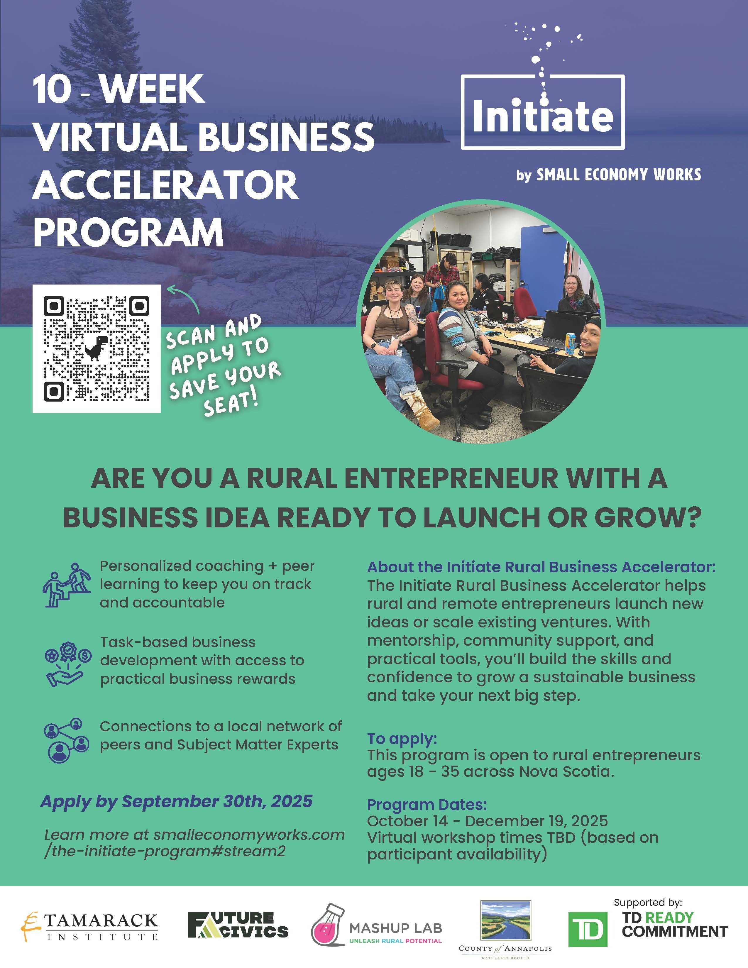 Initiate Accelerator Recruitment Poster 2