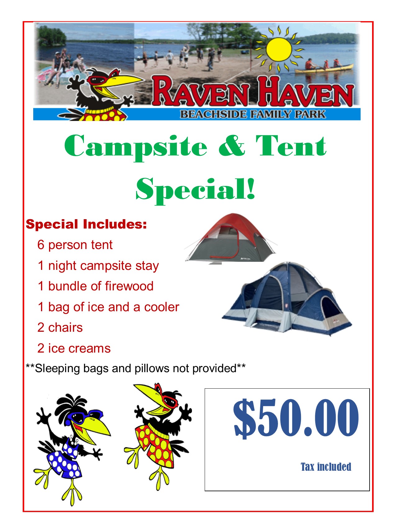 Campsite and tent special 2016