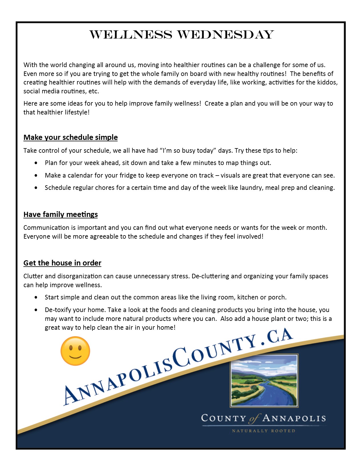 Wellness Wednesday July 8 Improving Family Wellness