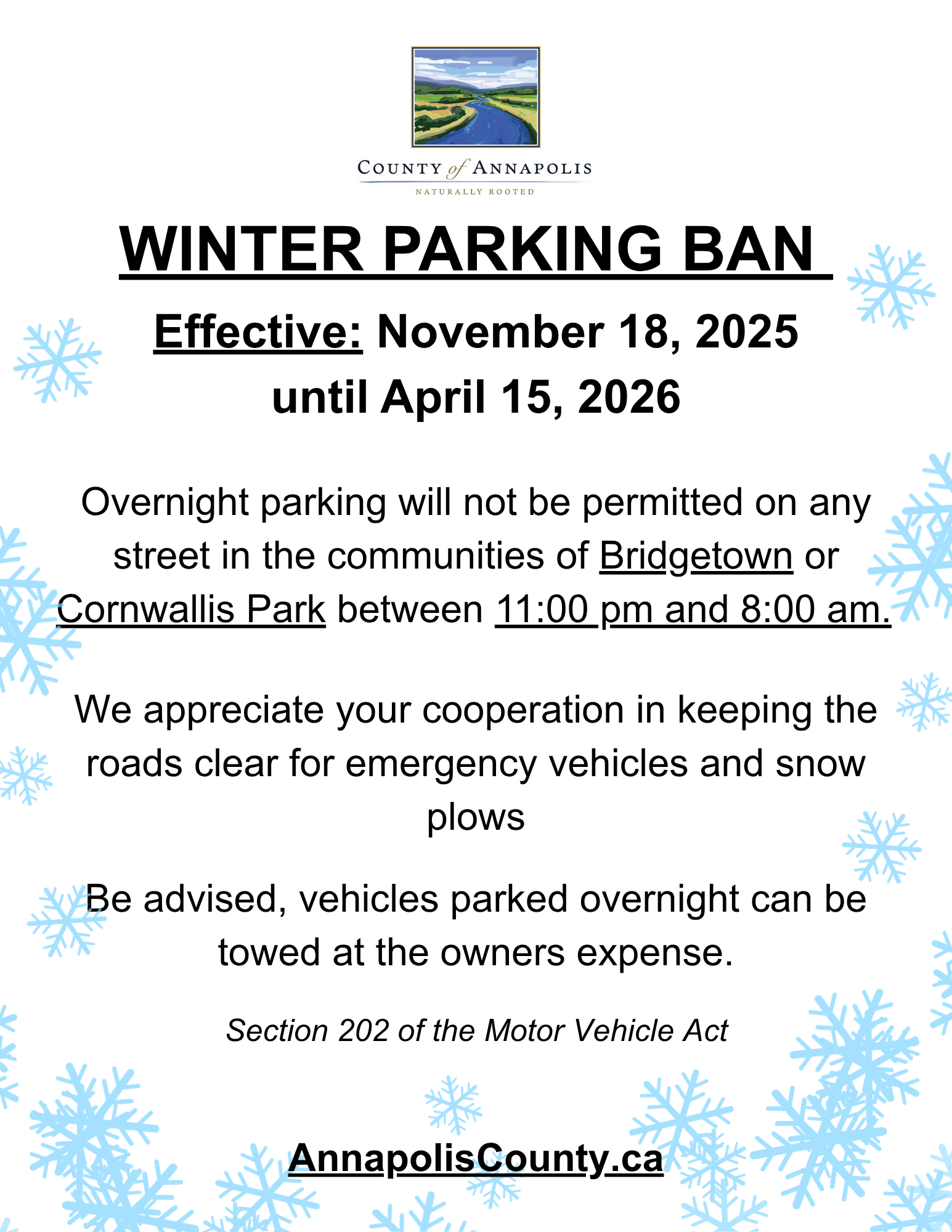 Winter Parking Regulations