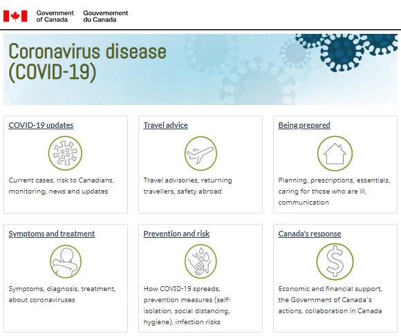 govt of canada website info