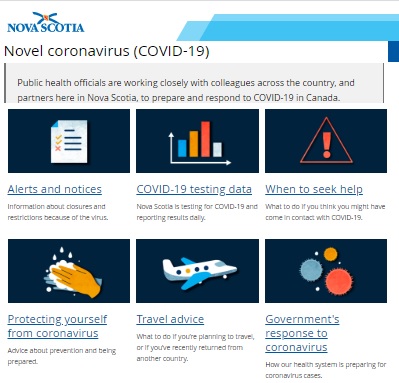 nova scotia covid 19 info banner