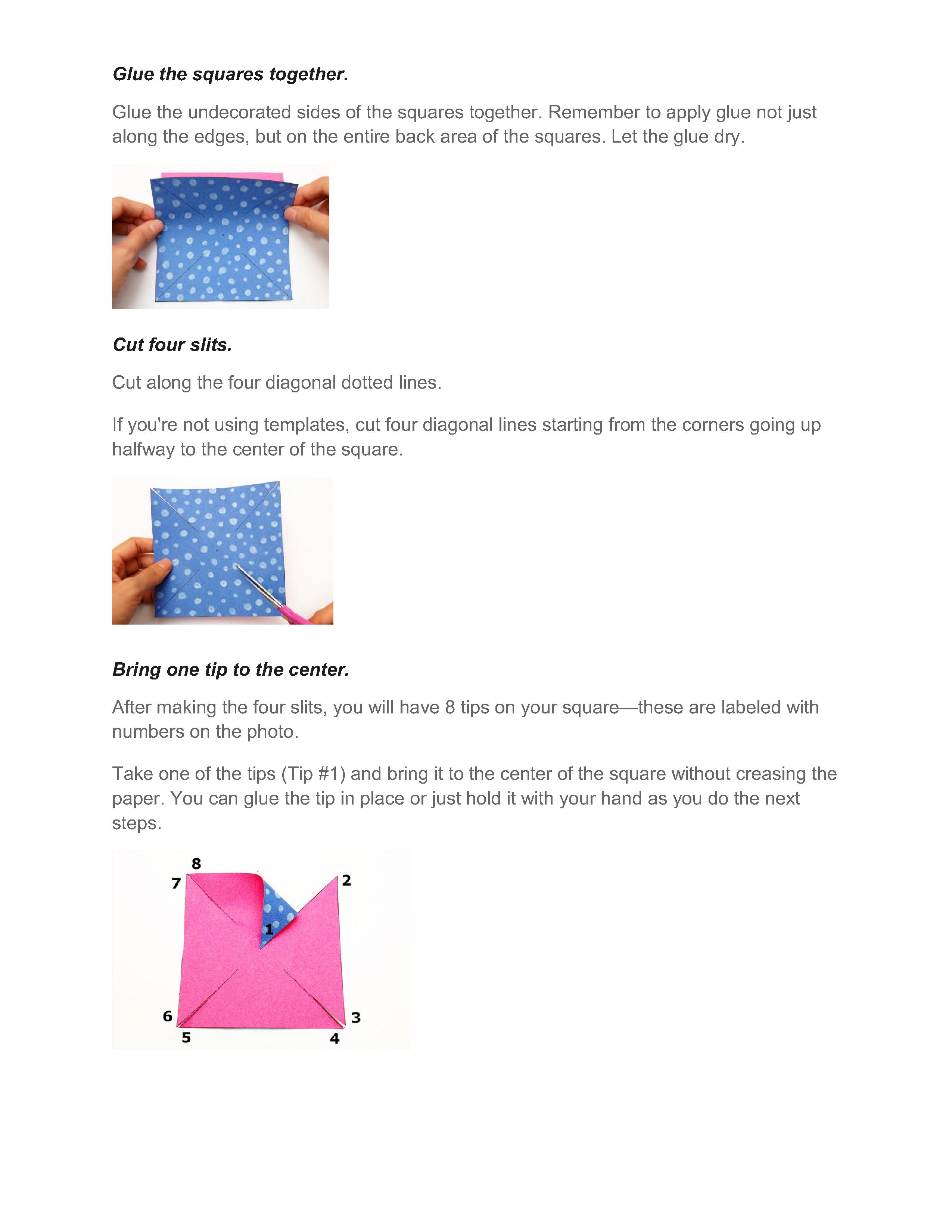 Pinwheel instructions 2