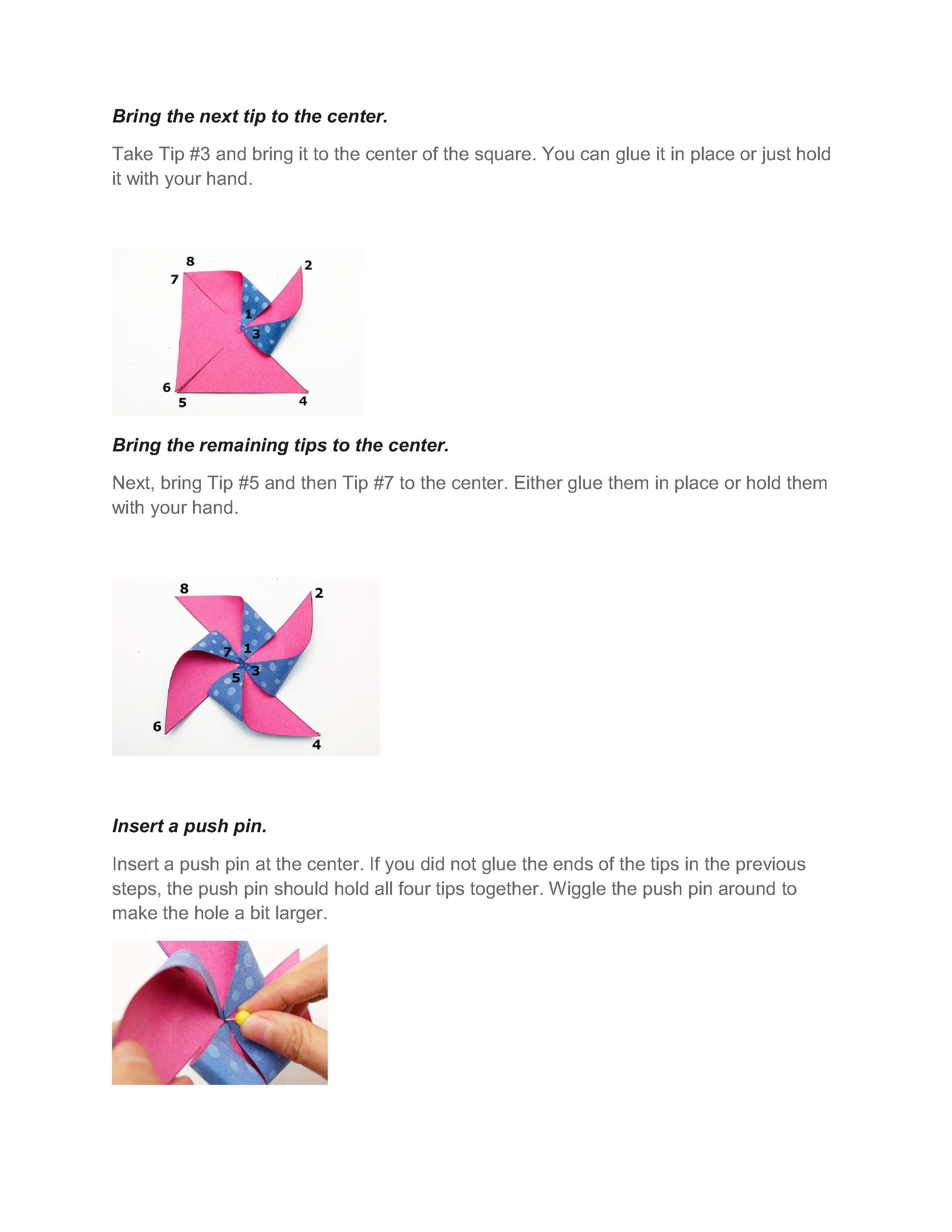 Pinwheel instructions 3
