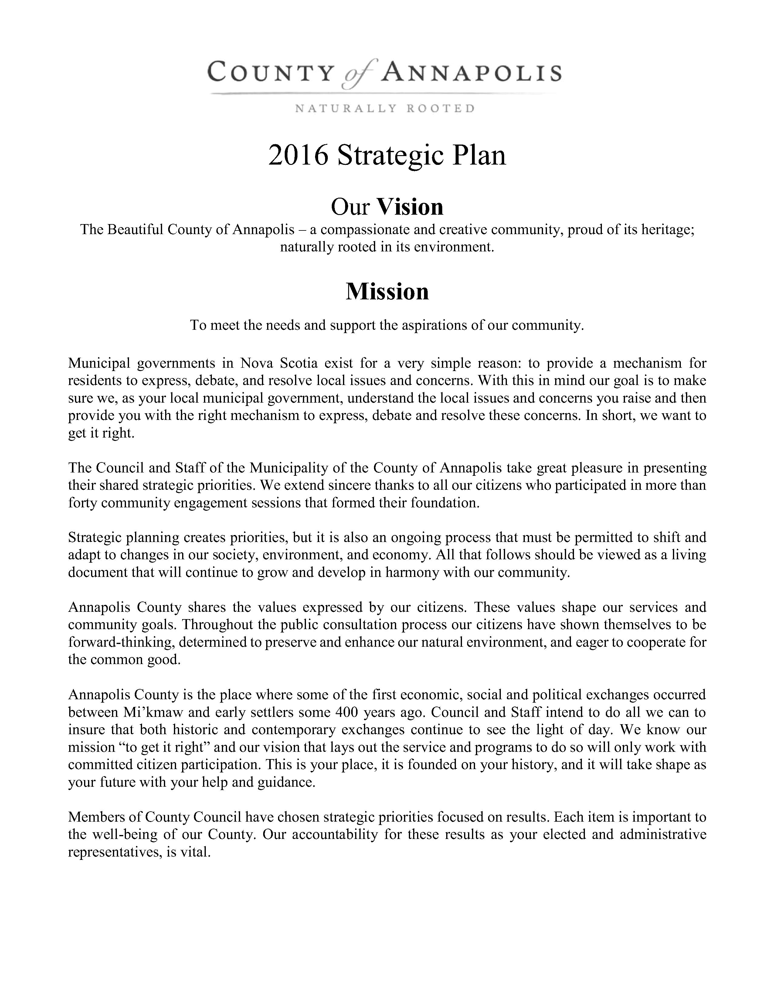 2016 Strategic Plan 1