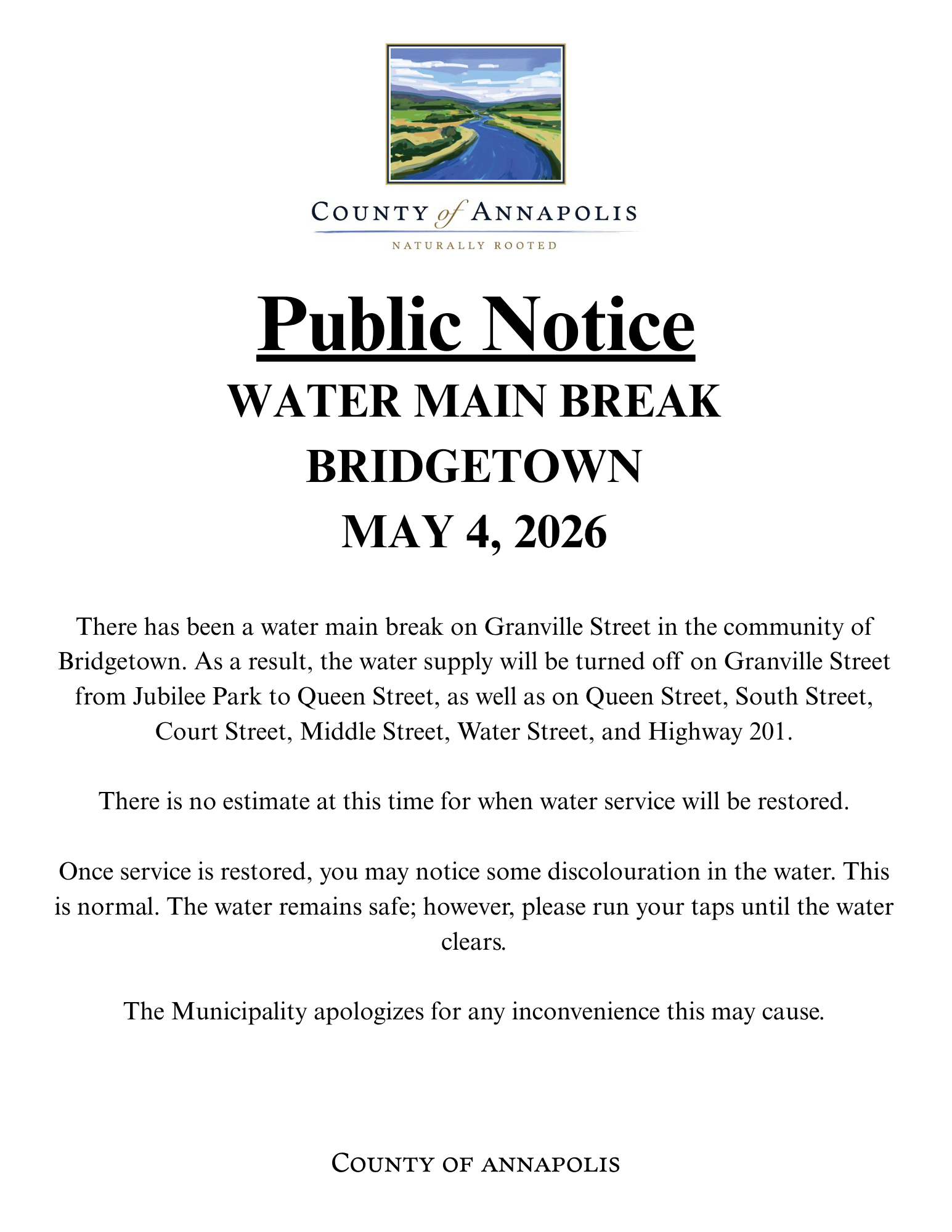watermain break may 426